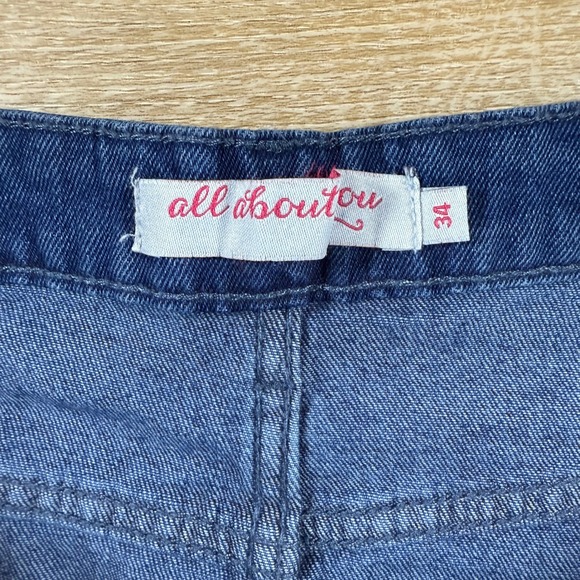 All About You Denim‎ Skirt Button Front Pockets Pencil Casual Chic Size 34 - Picture 2 of 7
